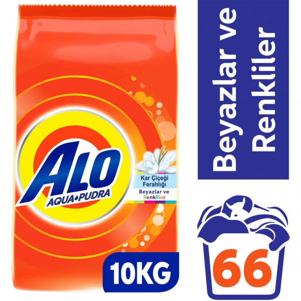 Alo 10 kg Renkliler ve Beyazlar için Toz Deterjan 60 yıkama üstü