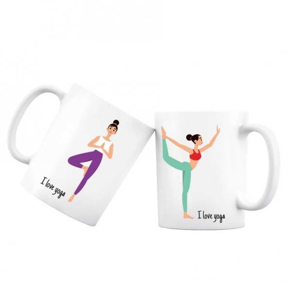 I Love Yoga Kupa Bardak - Model 7 - 2