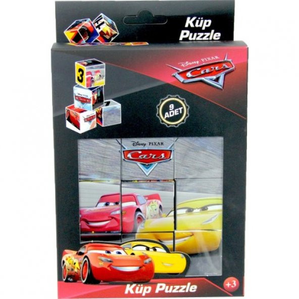 Cars Küp Puzzle 9 Parça