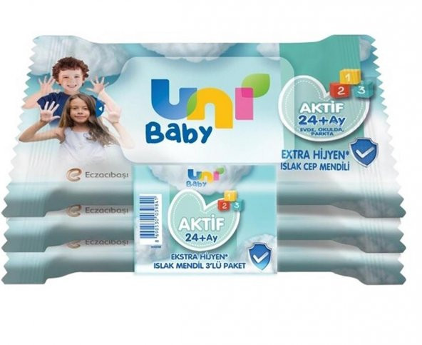 Uni Baby Islak Cep Mendil 15 Li 3 Lü Avantaj Paketi