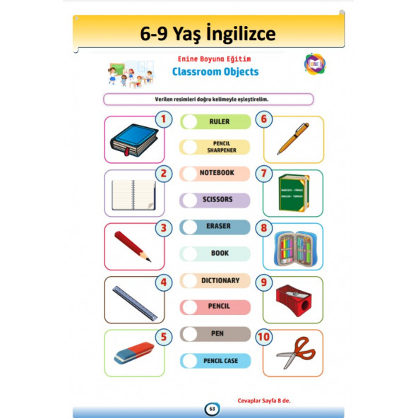 6-9 Yaş Çocuklara İngilizce Öğreten Kitap - 4