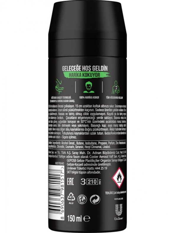 Axe Africa Erkek Deodorant Sprey 150 ML - 5