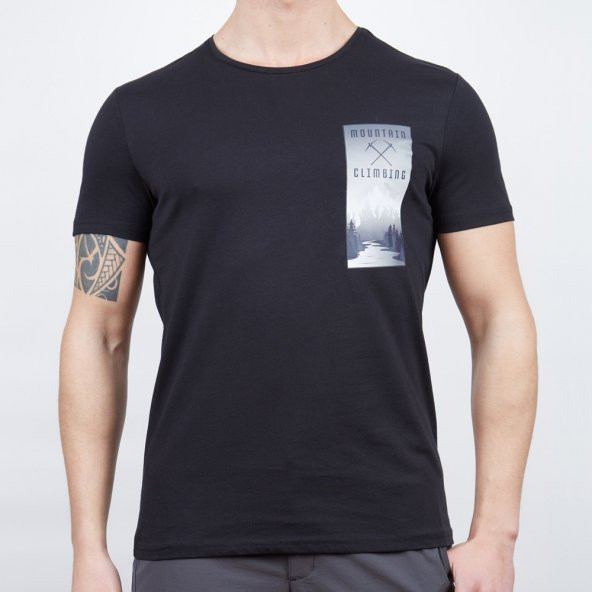 Alpinist Lex Erkek T-Shirt Siyah L (600606)