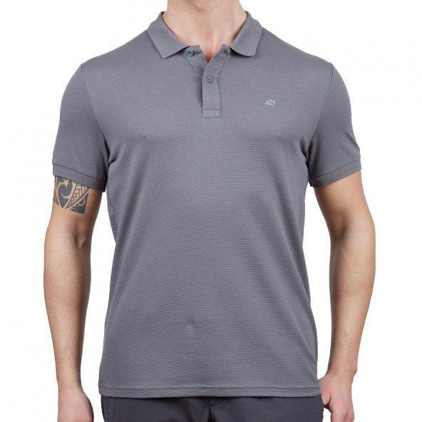 600603 Alpinist Roc Erkek Polo T-Shirt Antrasit 3XL