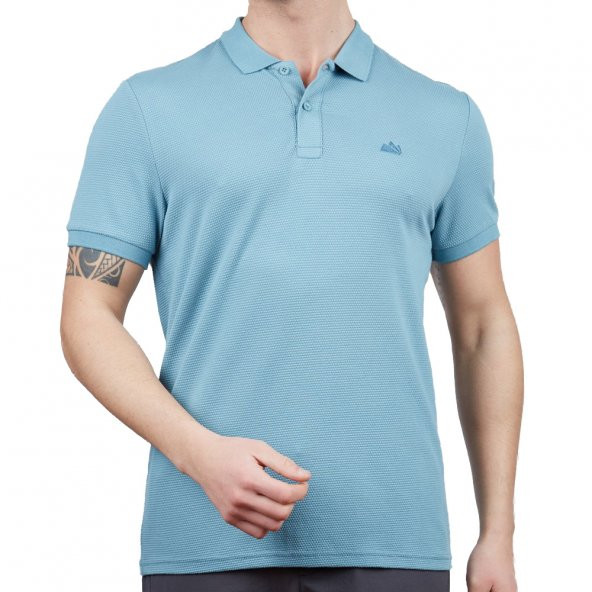 600603 Alpinist Roc Erkek Polo T-Shirt S.Blue 3XL