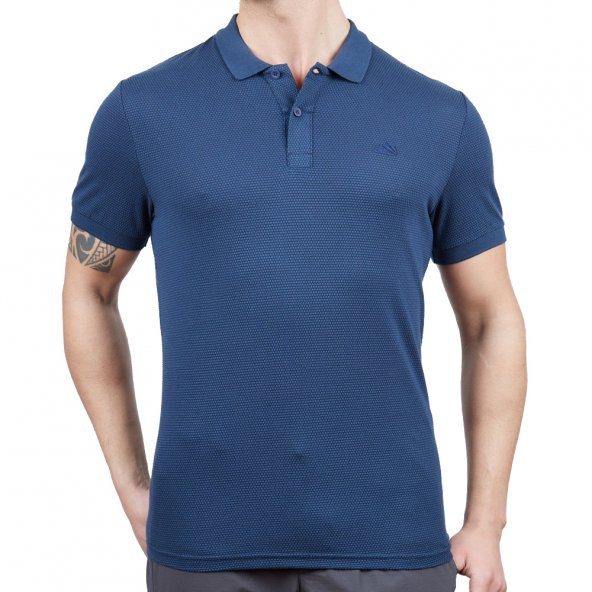 600603 Alpinist Roc Erkek Polo T-Shirt Indigo L