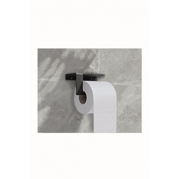 RİSİNGMABER Metal Banyo Havlu Askılığı & Tuvalet Kağıdı Askılığı 2li set Mat Siyah - 2