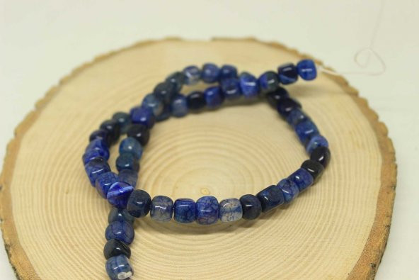 Akik Taşı Küp Şekilli 7-8mm Aralığı5 Adet (24220-1) - Resim 2