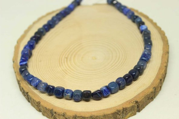 Akik Taşı Küp Şekilli 7-8mm Aralığı5 Adet (24220-1) - Resim 3