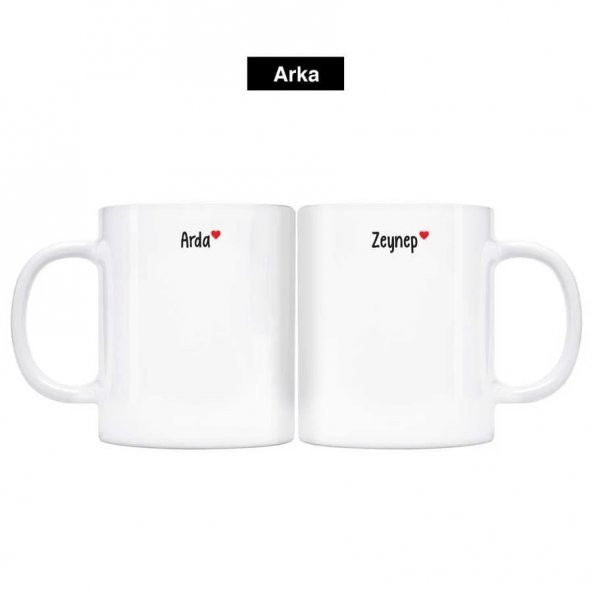 Sevgililer Gününe Özel İsimli İkili Aşk Kupası - 4