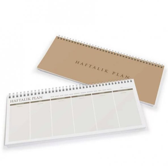 Haftalık Planlayıcı Spiralli Defter - Weekly Planner - 2