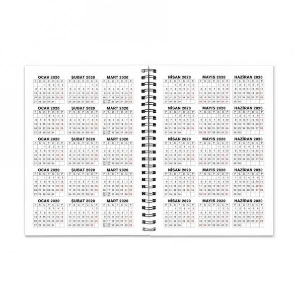 Tarihli Ajanda - Haftalık Planlayıcı (Sümen) - A5 Boy Kraft Kapak - 6