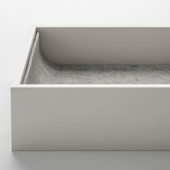 Raf İçi Bölmeli Ünite Açık Gri 15x53x5Cm MeridyenDukkan Takı-Gözlük-Saat Düzenleme Kutusu Yumuşak Keçe - 3