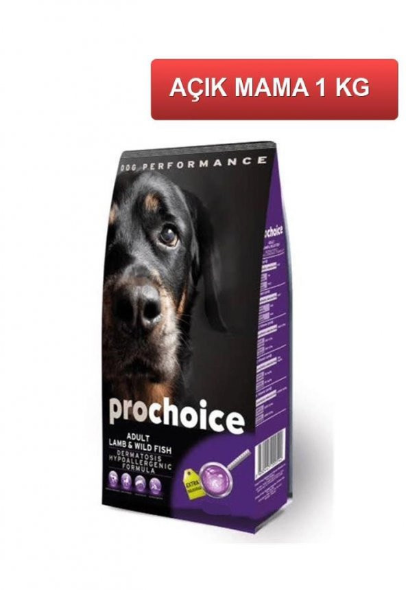Prochoice Lamb Rice Kuzu Etli Köpek Maması 1 Kg AÇIK