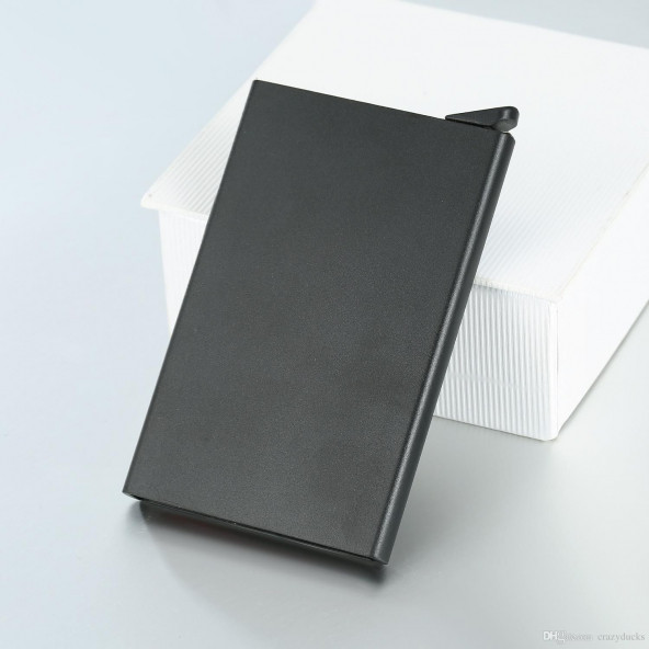 Minimalist Secrid Otomatik Mekanizmalı Alüminyum Kredi Kartlık RFID Koruma - 2