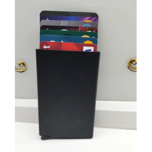 Minimalist Secrid Otomatik Mekanizmalı Alüminyum Kredi Kartlık RFID Koruma - 5