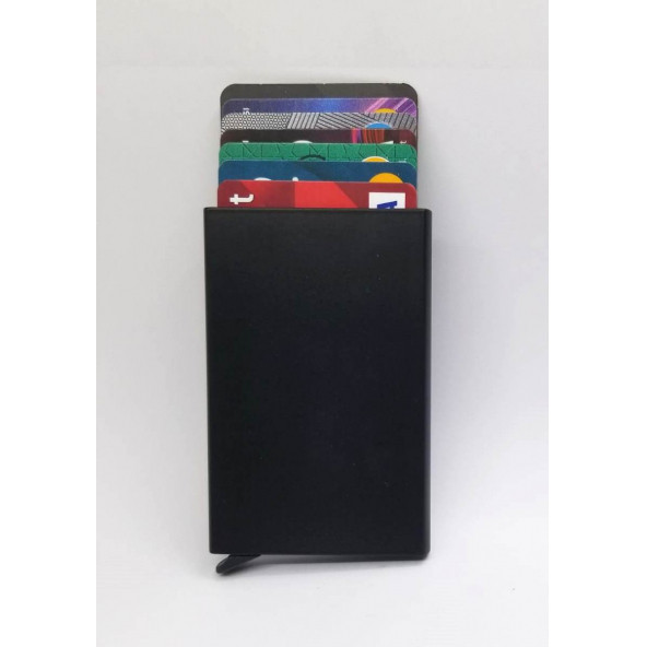 Minimalist Secrid Otomatik Mekanizmalı Alüminyum Kredi Kartlık RFID Koruma - 6