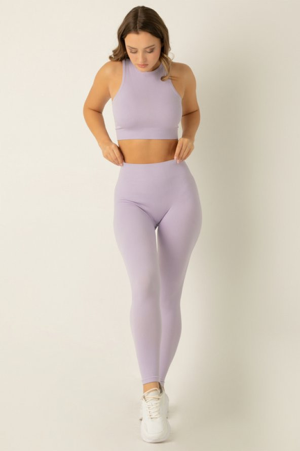Seamless Fitilli Toparlayıcı Kadın Spor Tayt - 2