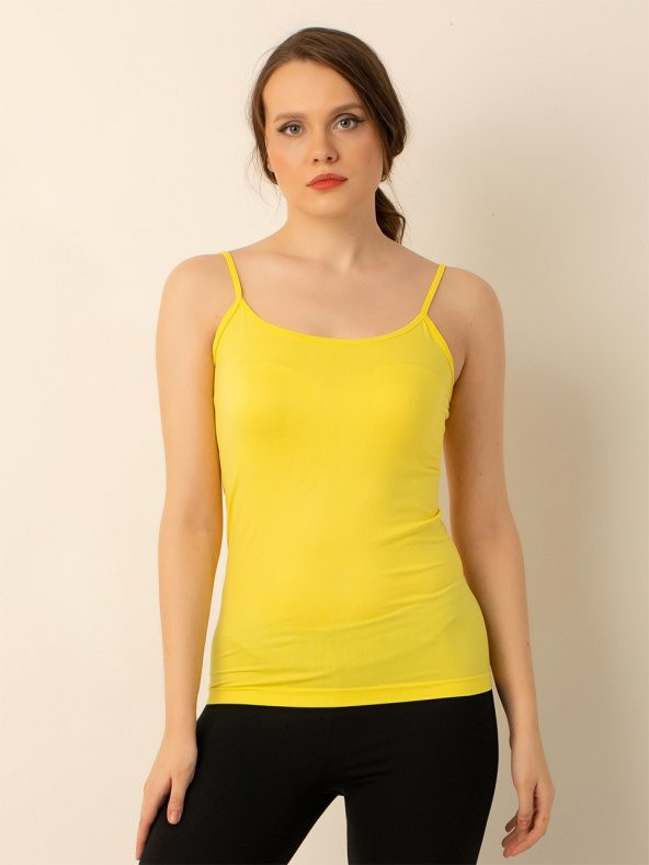 Bayan İnce Askılı Seamless Tişört - 3