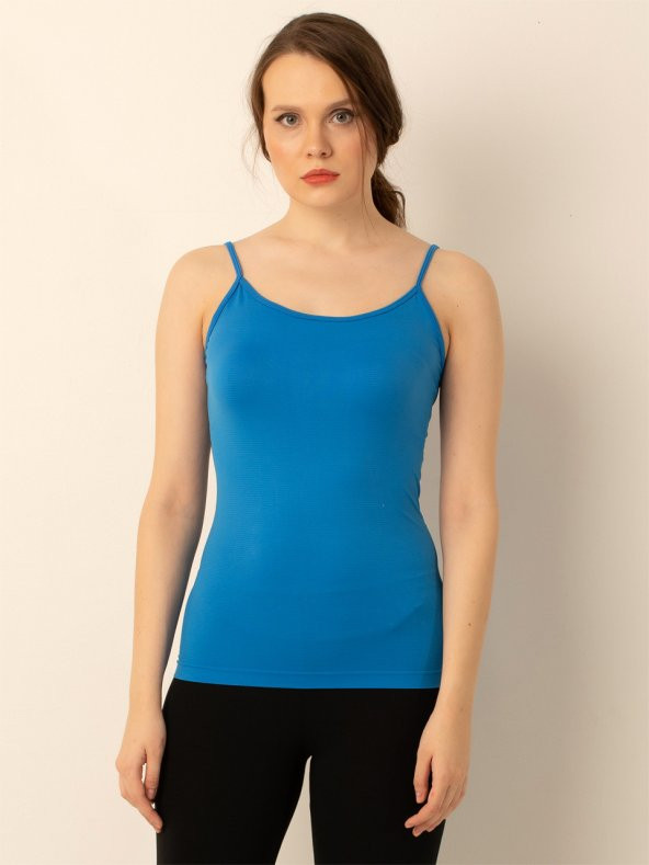 Bayan İnce Askılı Seamless Tişört - 2