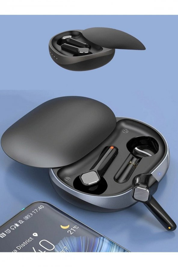 Kızaklı Siyah  Bluetooth Kulaklık Earbuds Tws Be-62 Black Version