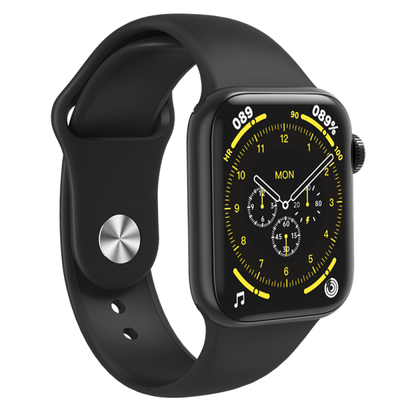 Smartwatch HW18 Siyah Silikon Ve Hasır Kordonlu Akıllı Saat ürün görseli