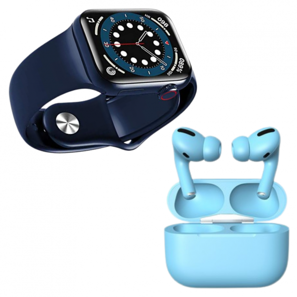 Premium Set HW12 Full Ekran Akıllı Saat İnpods Pro Mavi Bluetooth 5.0 Kulak İçi Kulaklık ürün görseli