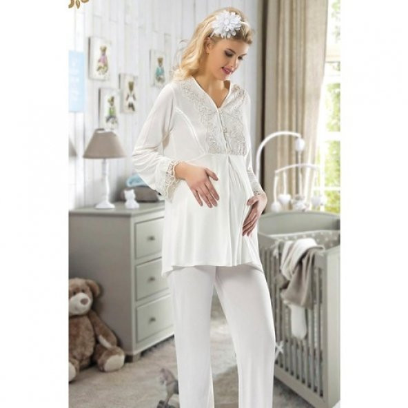 Lohusa Ekru Pijama Takımı - 2