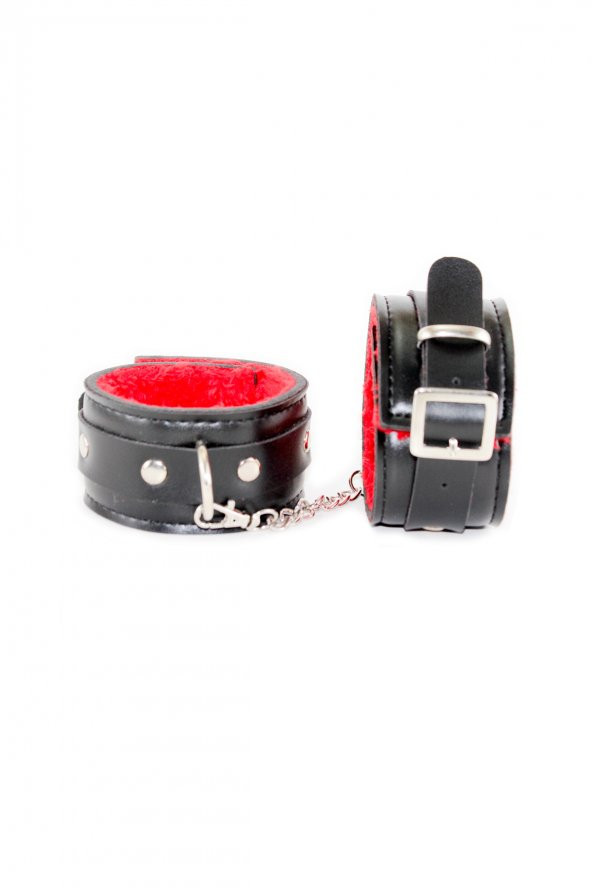 Siyah Deri İçi Yumuşak El Kelepçesi ürün görseli