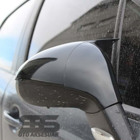 Peugeot 308 Batman Yarasa Ayna Kapağı Piano Black / 2006-2012