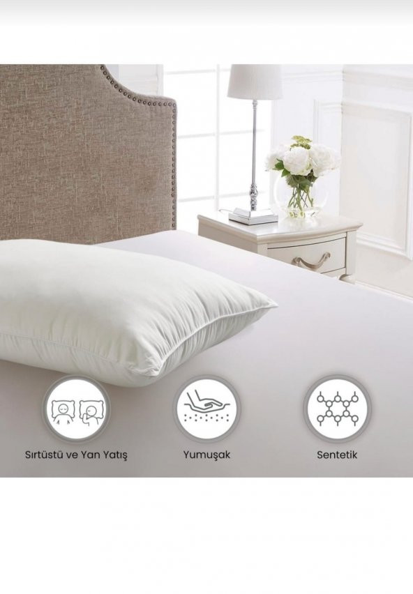 6 Lİ YASTIK SET BONCUK SİLİKON ANTİALRJİK ANTİBAKTERIYAL 800 GRAM DİŞ KUMAŞ 100PAMUKLU 50X70CM EBAT - 6