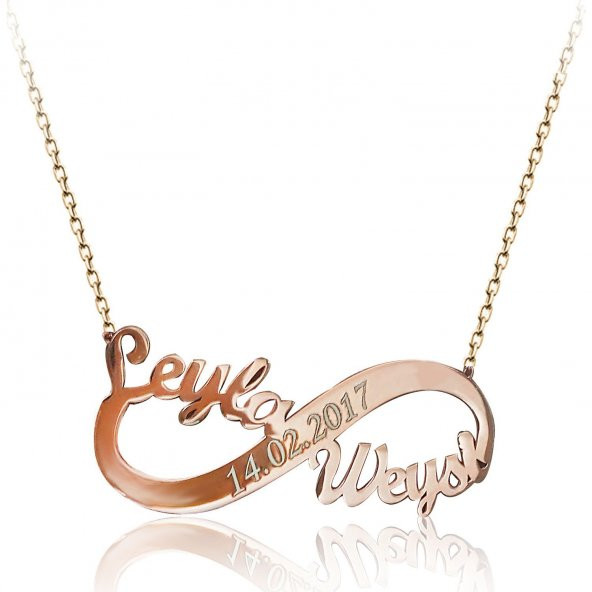 Vaoov Kişiye Özel İsimli Sonsuzluk Kolye ürün görseli