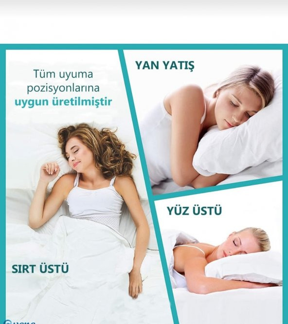 Boncuk Sılıkon  Yastık 5 Adet Antialerjik  Antibakteriyal 50x70cm 800GR Beyaz Diş Kılıfı 100 Pamuk - 7