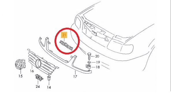 POLO 1995-2000 PANJUR BIYIK ÇITASI -OEM-