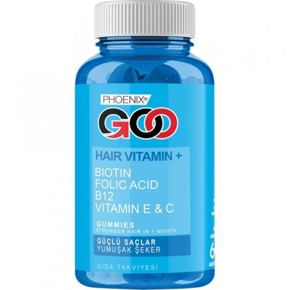 Jelibon Güçlü Saçlar Yumuşak Şeker 60 Adet