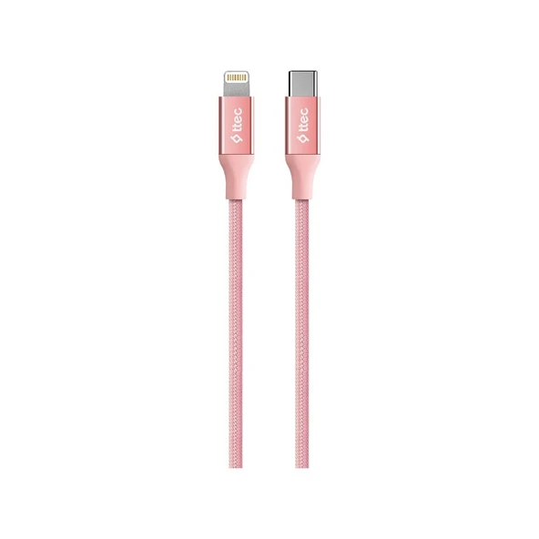 Ttec AlumiCable Type-c Lightning Hızlı Şarj Kablosu 150cm 2DK41RA Rose Gold