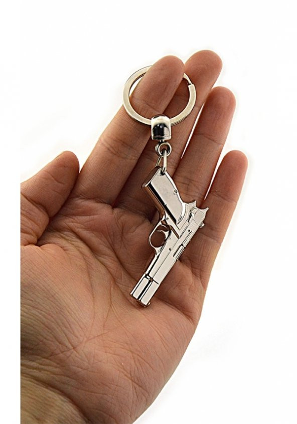 14 lü Tabanca Metal Anahtarlık (Nikel)