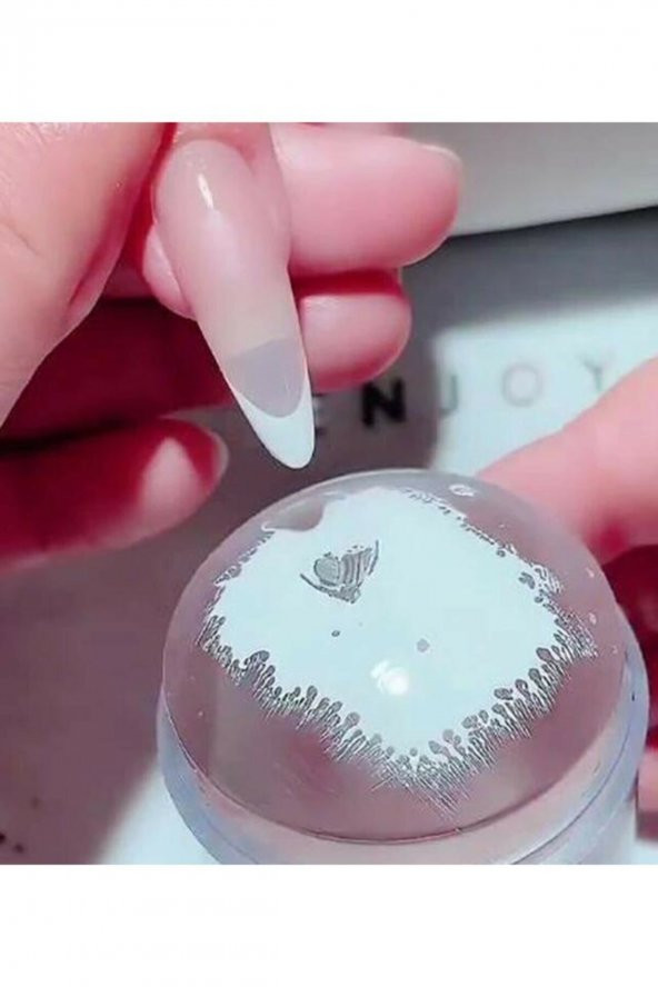 Kolay Tırnak Süsleme French Mührü Transfer Silikon Damga ve Bote French Set - 8