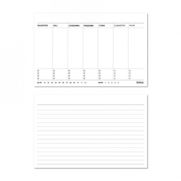 Haftalık Planlayıcı Masa Takvimi - Kediler - 5