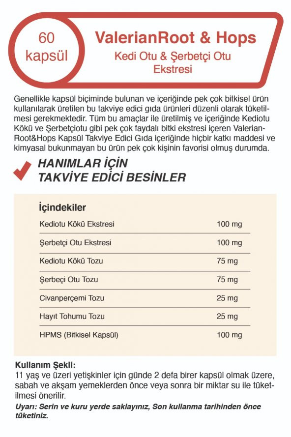 Valerian Root Kedi Otu Ekstresi&Şerbetçi Otu Ekstresi - 4