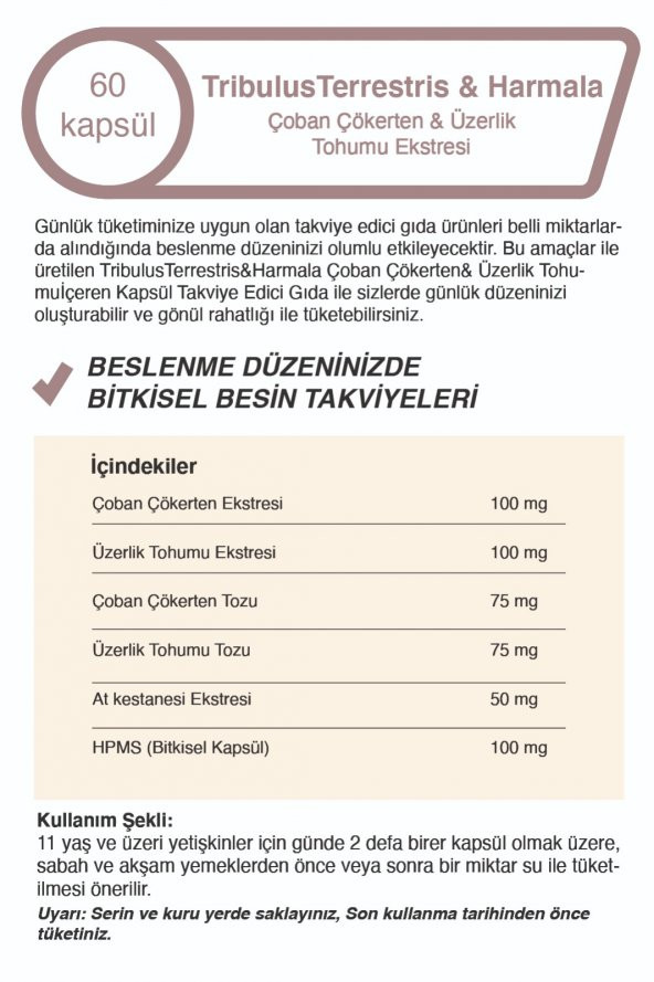 Tribulus Terrestris Çoban Çökerten &Üzerlik Tohumu Ekstresi - 4