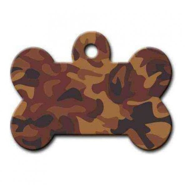 Kızıl Kamuflaj Desenli Kedi Köpek Künyesi ürün görseli 1