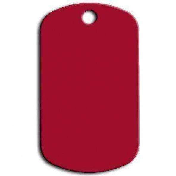 Büyük Askeri Köpek Künyesi Kırmızı