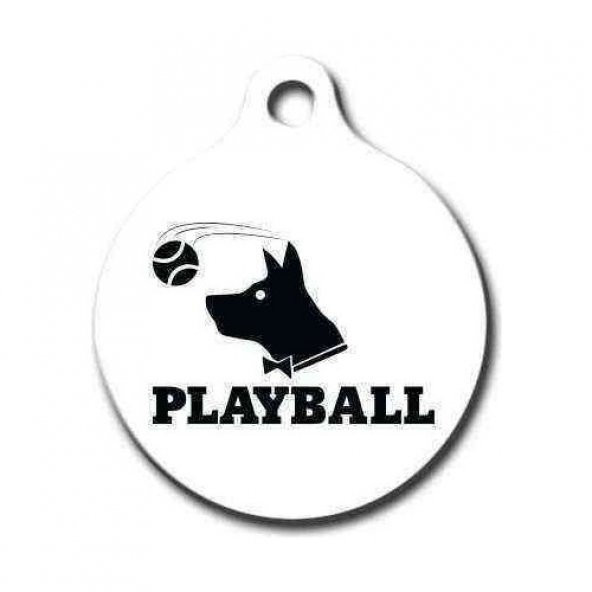 Playball Yuvarlak Köpek Künyesi