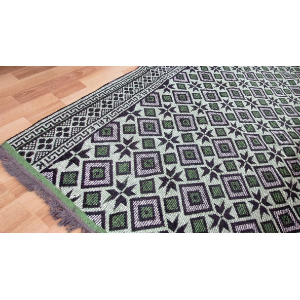 Algelsineve Makine Dokuması Baklava Desenli Kilim - 9