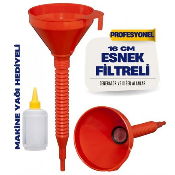 TransForMacion 16 Cm Profesyonel Filtreli Huni + Makine Yağı HEDİYELİ 711688 - 2