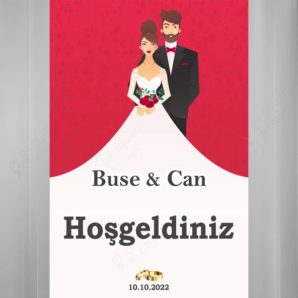 Kişiye Özel Nişan, Kına Gecesi, Düğün Afiş 82 - 1