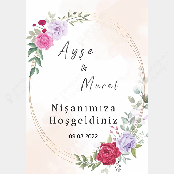 Kişiye Özel Nişan, Kına Gecesi, Düğün Afiş 02