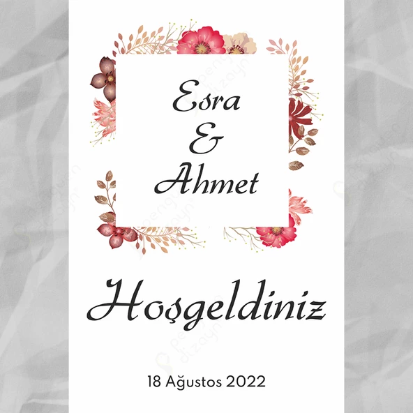 Kişiye Özel Nişan, Kına Gecesi, Düğün Afiş 174 - 2