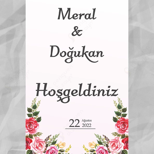 Kişiye Özel Nişan, Kına Gecesi, Düğün Afiş 136 - 1